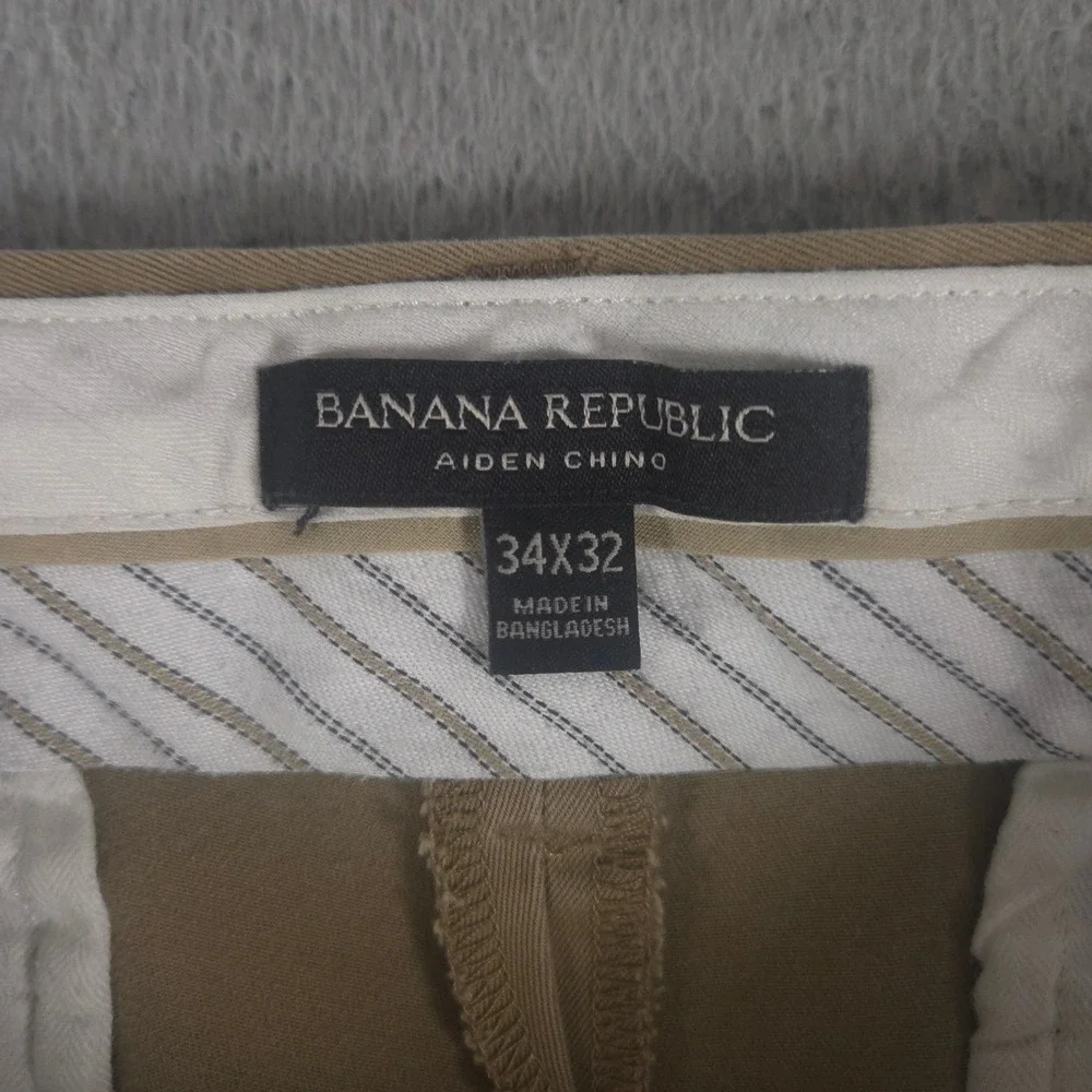 Banana Republic Pants Mens 34x32 Tan Slim Rapid Movement Chino Stretch Cotton